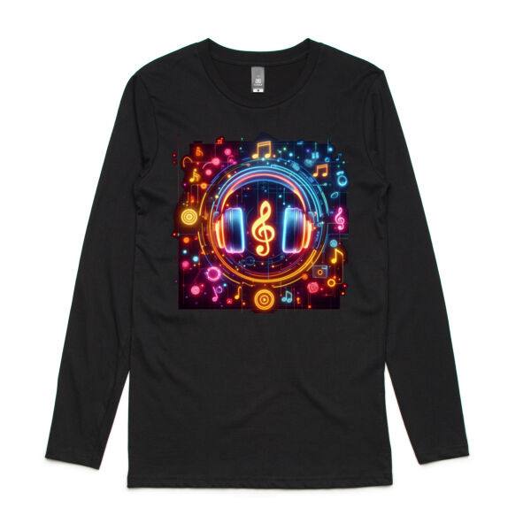 Electric Echoes - AS Colour Mens Ink Longsleeve Tee Thumbnail