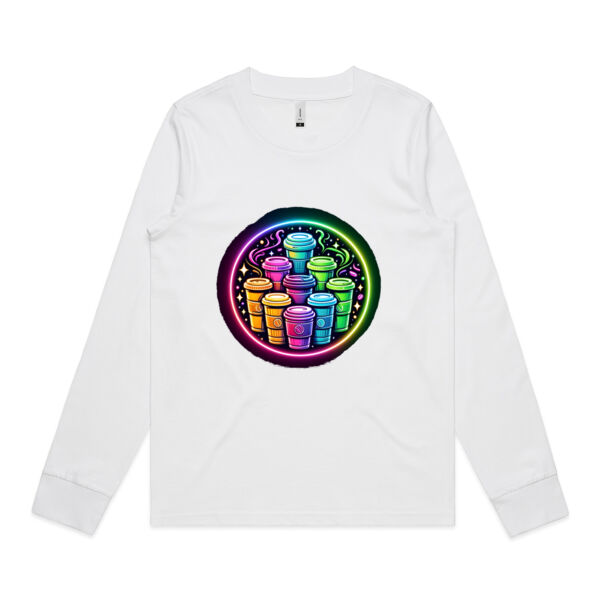 Fueled By Coffee - AS Colour Womens Mali Long Sleeve Tee - AS Colour Womens Dice Longsleeve Tee Thumbnail