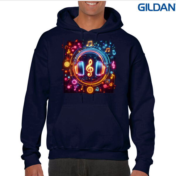 Electric Echoes - Cloke Mens Edge Pullover Hoodie - Gildan Heavy Blend Adult Hooded Sweatshirt Thumbnail
