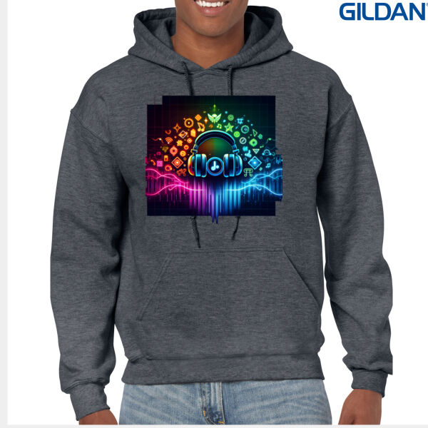 Sound Wave Style - Cloke Mens Edge Pullover Hoodie - Gildan Heavy Blend Adult Hooded Sweatshirt Thumbnail