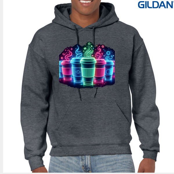 Caffeine Dreams - Cloke Mens Edge Pullover Hoodie - Gildan Heavy Blend Adult Hooded Sweatshirt Thumbnail