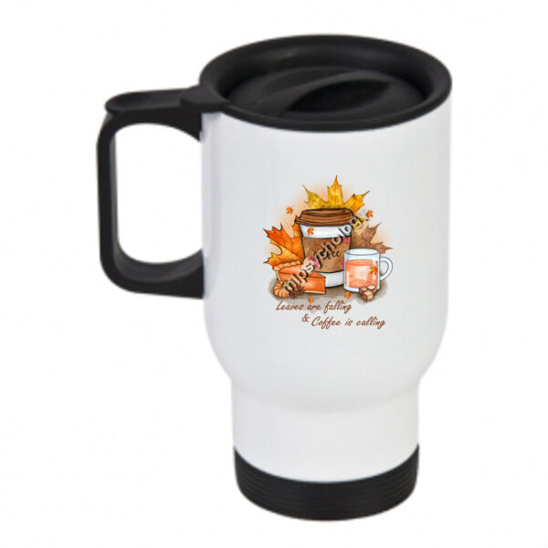 Fall in Love with Coffee - Travel Mug Thumbnail