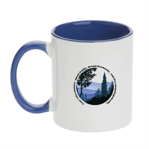 Speak Boldly: Forest Mountains - Inner Coloured Mug Thumbnail