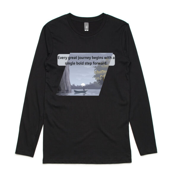 Bold Beginnings: Canoe - Biz Collection Mens Ice Tee - AS Colour Mens Ink Longsleeve Tee Thumbnail