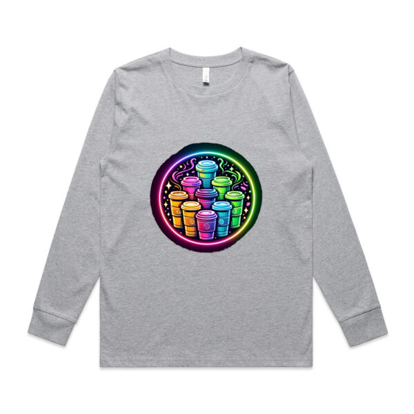 Fueled By Coffee - AS Colour Womens Mali Long Sleeve Tee - AS Colour Womens Classic Longsleeve Tee Thumbnail