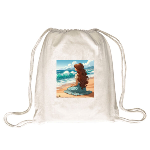 Ocean Serenity - Drawstring Backpack Thumbnail