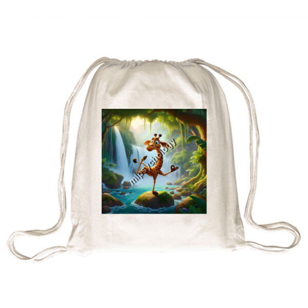 Giraffe Yoga - Drawstring Backpack Thumbnail