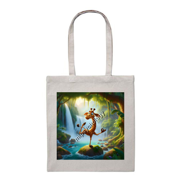 Giraffe Yoga - Heavy Duty Canvas Tote Bag Thumbnail
