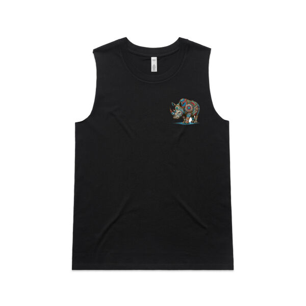 Rhino Mandala - AS Colour Womens Upside Tank Thumbnail