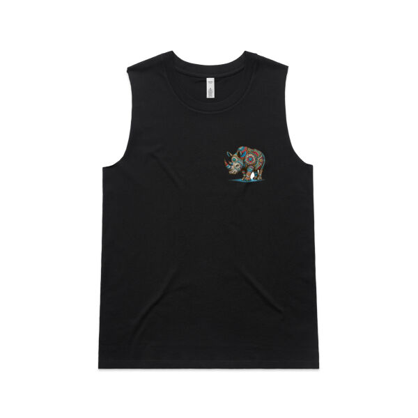 Rhino Mandala - AS Colour Womens Martina Tank Thumbnail