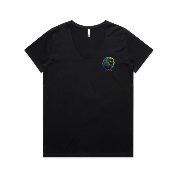 Kiwi Mandala - AS Colour Womens Maple V Neck Tee Thumbnail