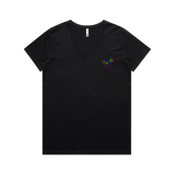 Pukeko Mandala - AS Colour Womens Maple V Neck Tee Thumbnail