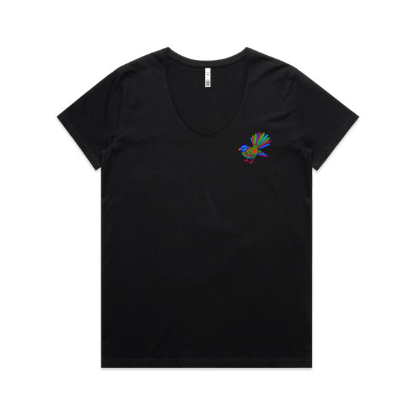 Fantail Mandala - AS Colour Womens Maple V Neck Tee Thumbnail