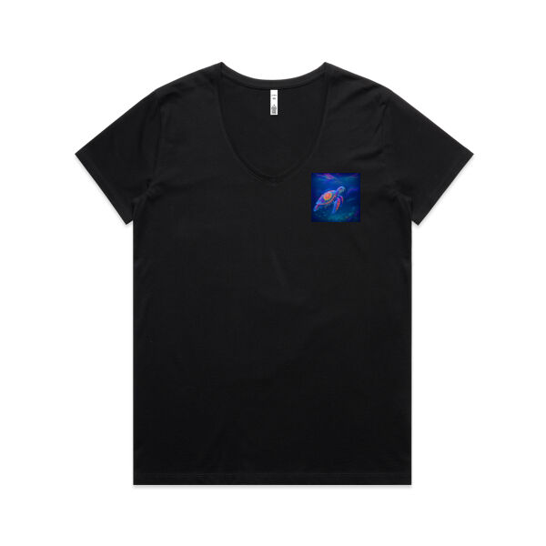 Turtle Mandala - AS Colour Womens Maple V Neck Tee Thumbnail