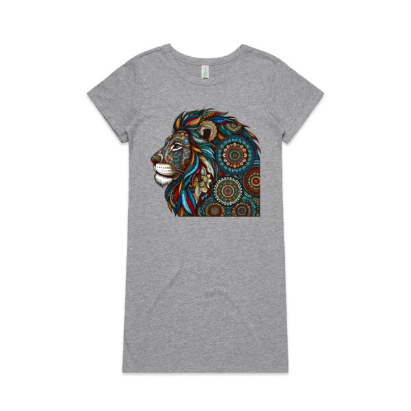 Lion Mandala - AS Colour Womens Mika Organic Short Sleeved Dress Thumbnail