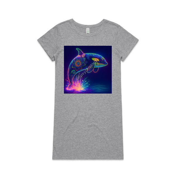 Orca Mandala - AS Colour Womens Mika Organic Short Sleeved Dress Thumbnail