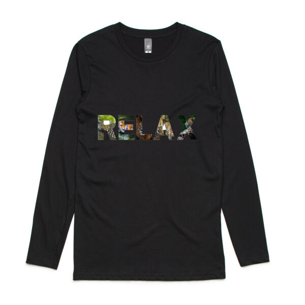 Relax - Wild Cats - AS Colour Mens Ink Longsleeve Tee Thumbnail