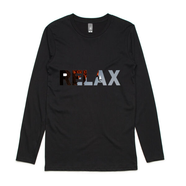 Relax - Mountain Climbing - AS Colour Mens Ink Longsleeve Tee Thumbnail